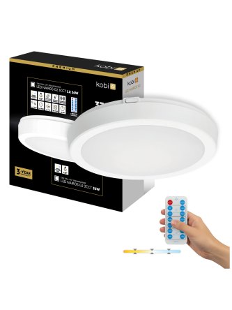 Plafon z czujnikiem ruchu LED NAIROS G2 36W 3CCT LX IP65 biały Kobi Premium 