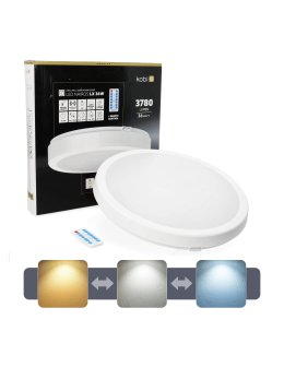 Plafon z czujnikiem ruchu LED NAIROS G2 36W 3CCT LX IP65 biały Kobi Premium 