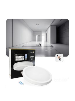 Plafon z czujnikiem ruchu LED NAIROS G2 36W 3CCT LX IP65 biały Kobi Premium 
