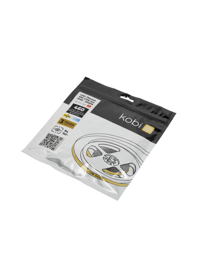Taśma LED TRAMO 320 COB 5m 3000K 12V IP20 Kobi Premium 