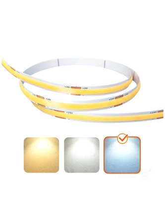 Taśma LED TRAMO 320 COB 5m 6500K 24V IP65 Kobi Premium  2