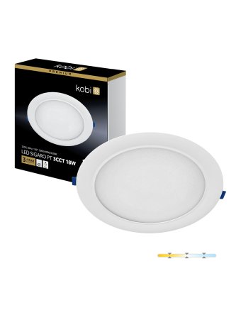Downlight LED oprawa podtynkowa SIGARO CIRCLE PT 18W 3CCT Kobi Premium 