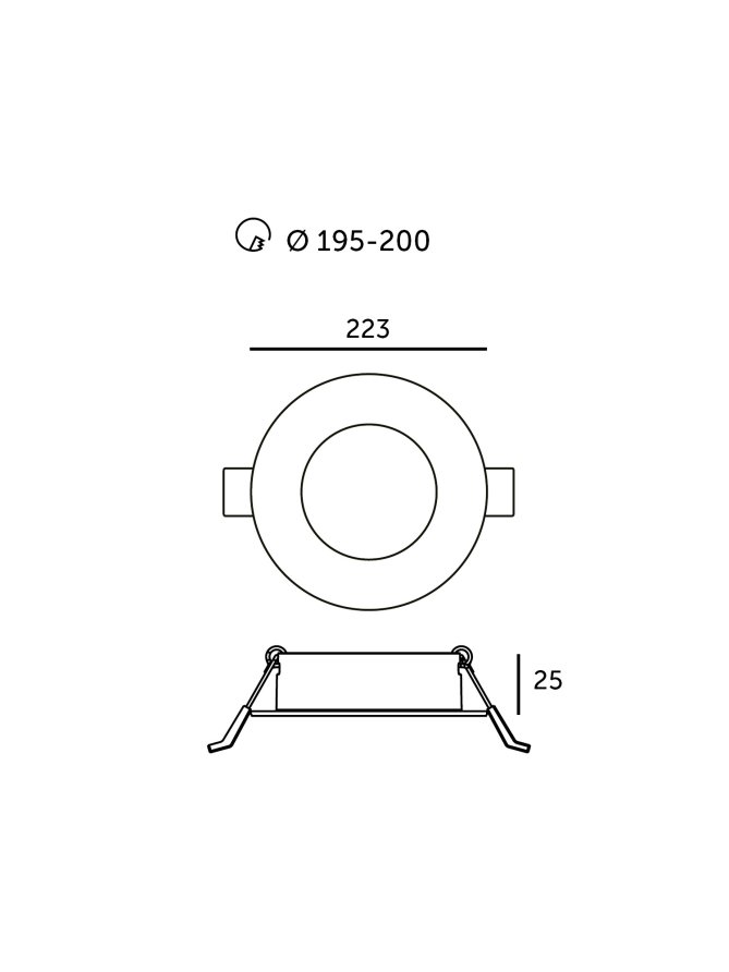 Downlight LED oprawa podtynkowa SIGARO CIRCLE PT 18W 3CCT Kobi Premium 