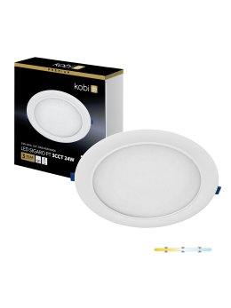 Downlight LED oprawa podtynkowa SIGARO CIRCLE PT 24W 3CCT Kobi Premium 