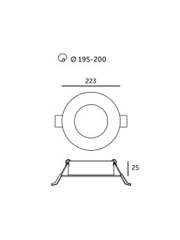 Downlight LED oprawa podtynkowa SIGARO CIRCLE PT 24W 3CCT Kobi Premium 