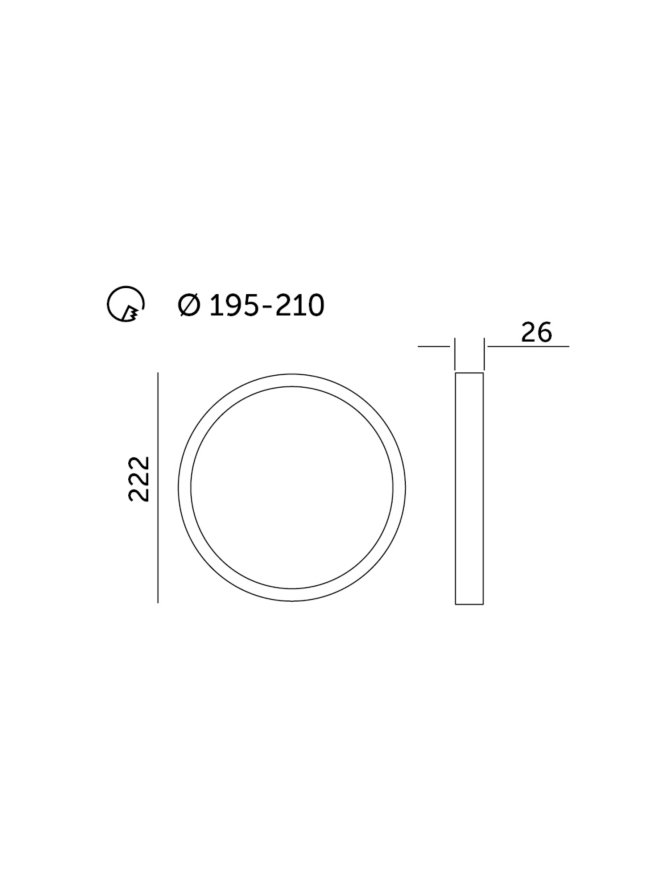 Downlight LED oprawa podtynkowa SIGARO CIRCLE PT 24W 4000K Kobi Premium 