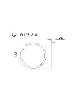 Downlight LED oprawa podtynkowa SIGARO CIRCLE PT 24W 4000K Kobi Premium 