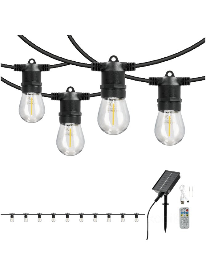 Girlanda ogrodowa solarna LED STARLIGHT NEO 10m 10x0,042W E27 LED2B 