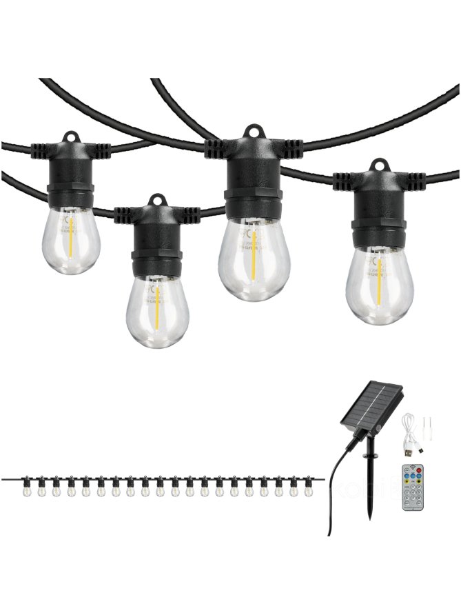 Girlanda ogrodowa solarna LED STARLIGHT NEO 10m 20x0,042W E27 LED2B 