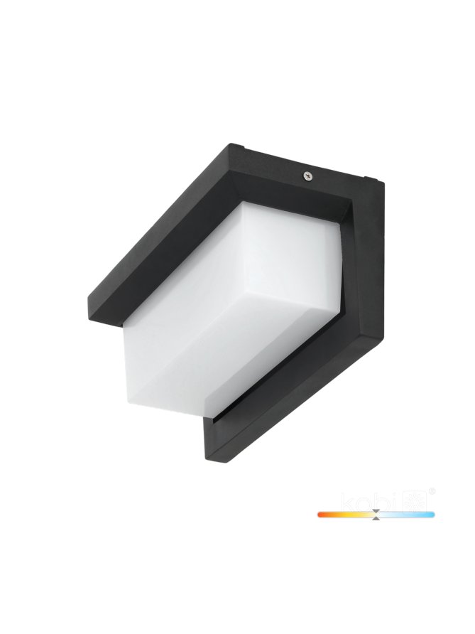 Kinkiet zewnętrzny elewacyjny LED LENTERO 12W 4000K LX IP54 czarny LED2B 