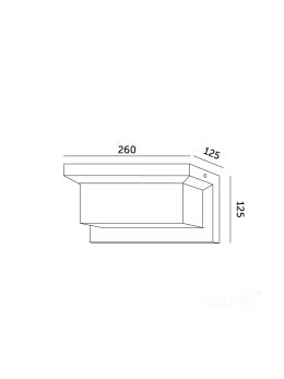 Kinkiet zewnętrzny elewacyjny LED LENTERO 12W 4000K LX IP54 czarny LED2B 