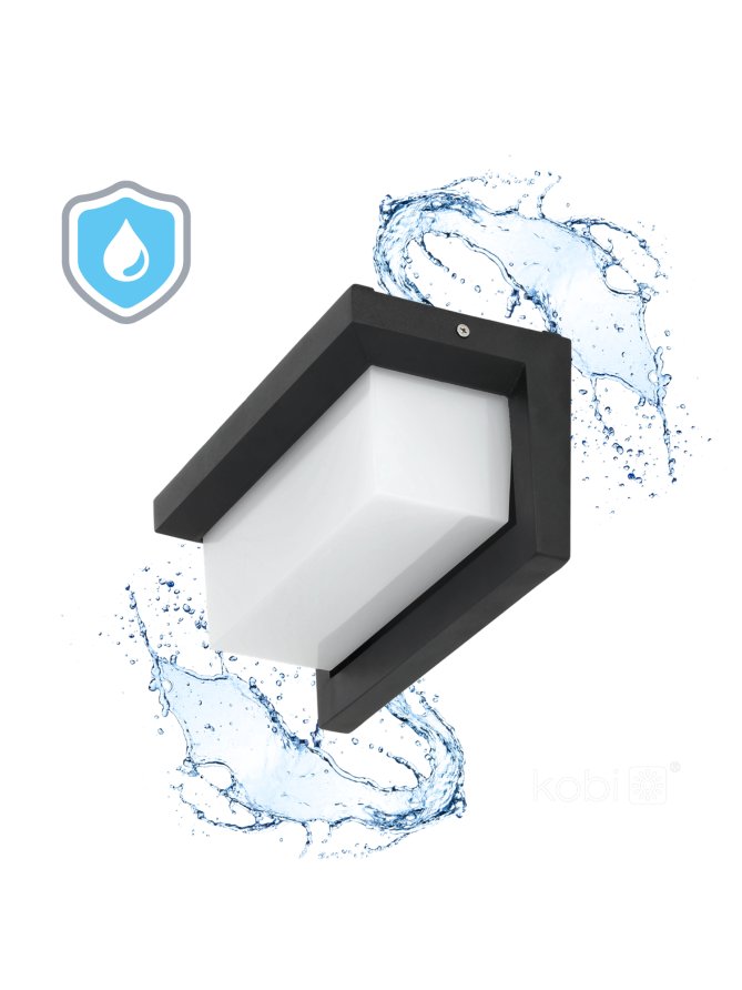Kinkiet zewnętrzny elewacyjny LED LENTERO 12W 4000K LX IP54 czarny LED2B 