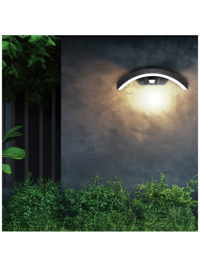 Kinkiet zewnętrzny elewacyjny LED OME 10W 4000K LX IP54 czarny LED2B 