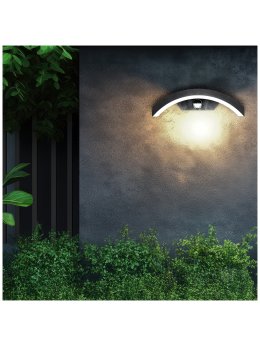 Kinkiet zewnętrzny elewacyjny LED OME 10W 4000K LX IP54 czarny LED2B 