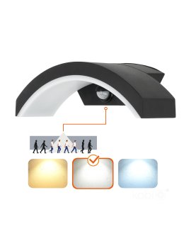 Kinkiet zewnętrzny elewacyjny LED OME 10W 4000K LX IP54 czarny LED2B 