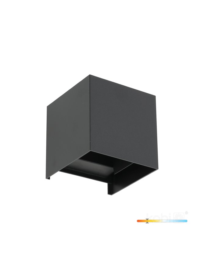 Kinkiet zewnętrzny elewacyjny LED QUERK 2x2W 3000K IP54 550lm czarny LED2B 