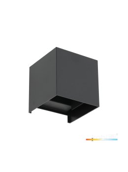 Kinkiet zewnętrzny elewacyjny LED QUERK 2x2W 3000K IP54 550lm czarny LED2B 