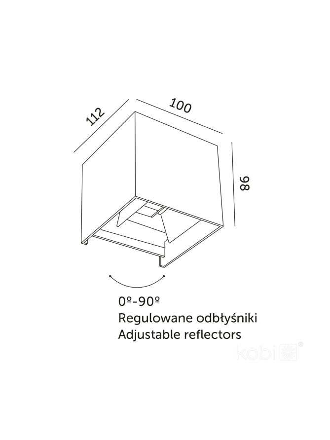 Kinkiet zewnętrzny elewacyjny LED QUERK 2x2W 3000K IP54 550lm czarny LED2B 