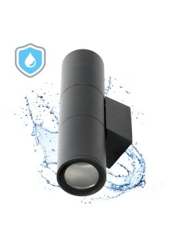 Kinkiet zewnętrzny elewacyjny QUERK 3 2xGU10 IP54 czarna LED2B 