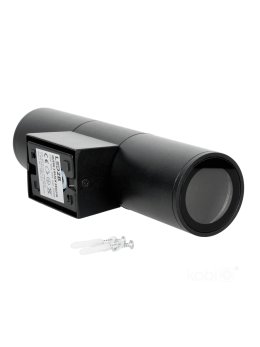 Kinkiet zewnętrzny elewacyjny QUERK 3 2xGU10 IP54 czarna LED2B 