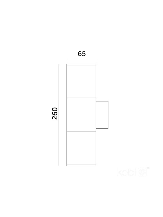 Kinkiet zewnętrzny elewacyjny QUERK 3 2xGU10 IP54 czarna LED2B 