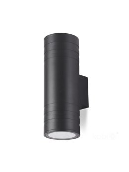 Kinkiet zewnętrzny elewacyjny QUERK 5 2xGU10 IP54 czarna LED2B 