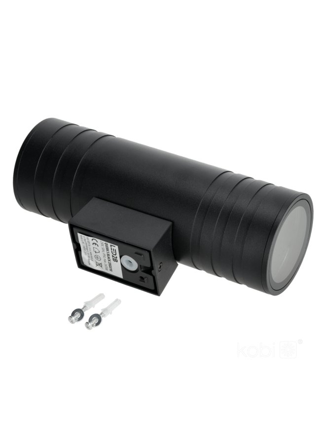 Kinkiet zewnętrzny elewacyjny QUERK 5 2xGU10 IP54 czarna LED2B 