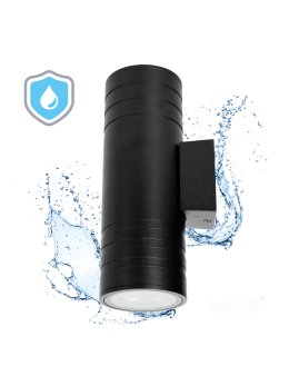 Kinkiet zewnętrzny elewacyjny QUERK 5 2xGU10 IP54 czarna LED2B 