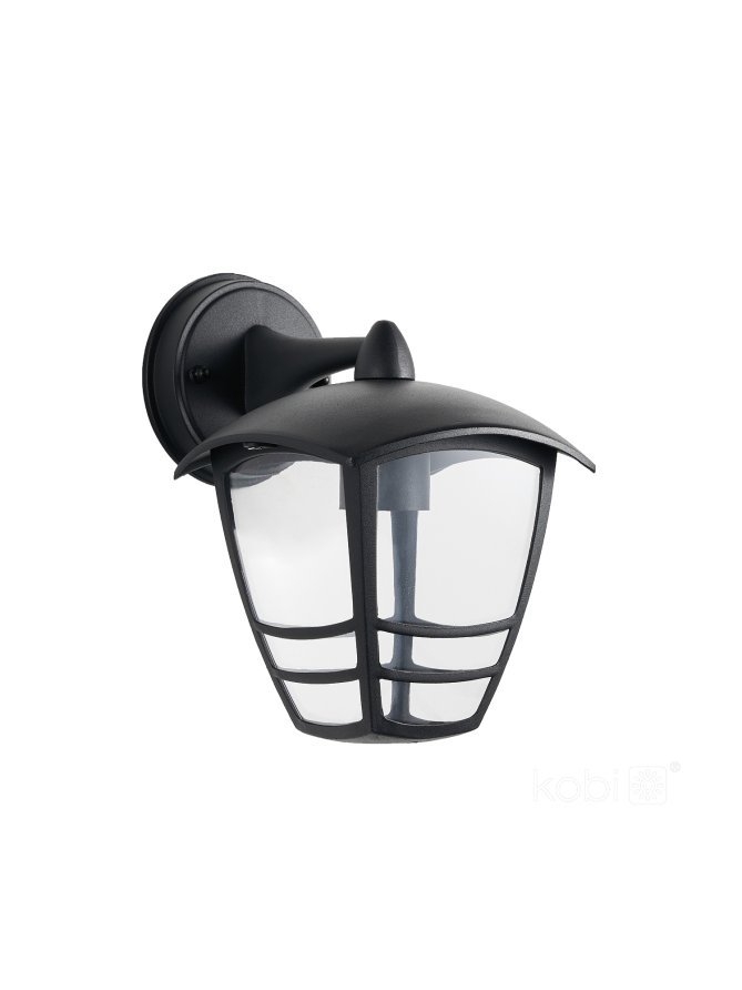 Kinkiet zewnętrzny elewacyjny TEVIO KD 1xE27 IP54 czarny LED2B 