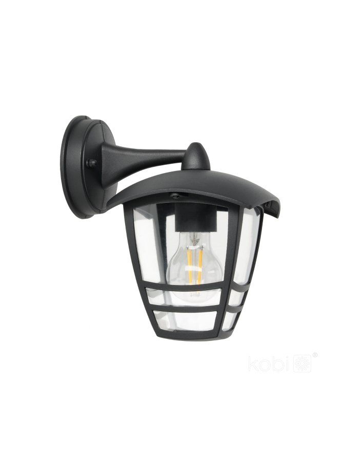 Kinkiet zewnętrzny elewacyjny TEVIO KD 1xE27 IP54 czarny LED2B 