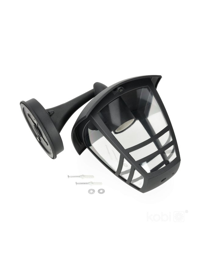Kinkiet zewnętrzny elewacyjny TEVIO KD 1xE27 IP54 czarny LED2B 