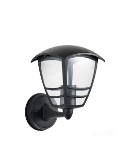 Kinkiet zewnętrzny elewacyjny TEVIO KG 1xE27 IP54 czarny LED2B 
