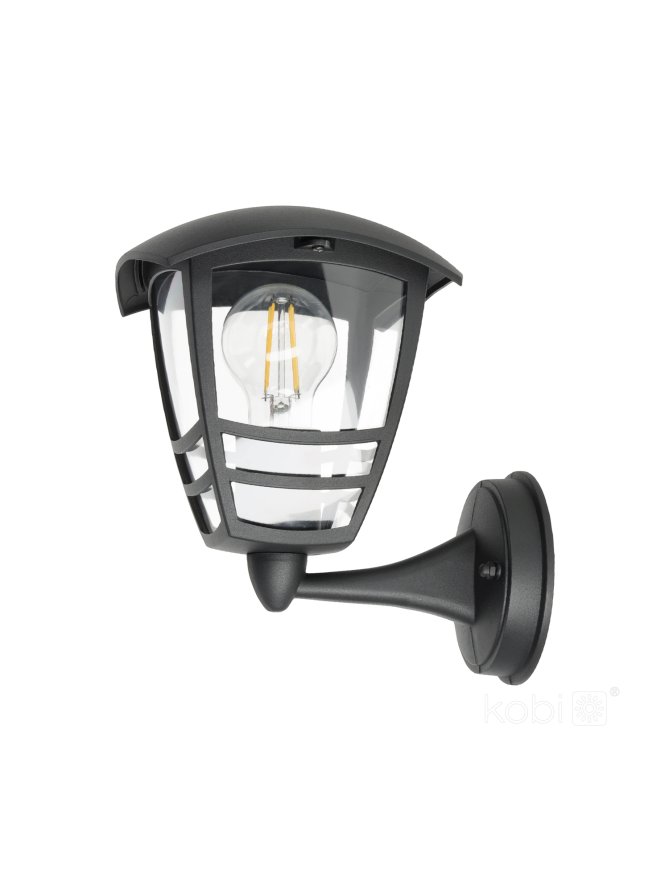 Kinkiet zewnętrzny elewacyjny TEVIO KG 1xE27 IP54 czarny LED2B 