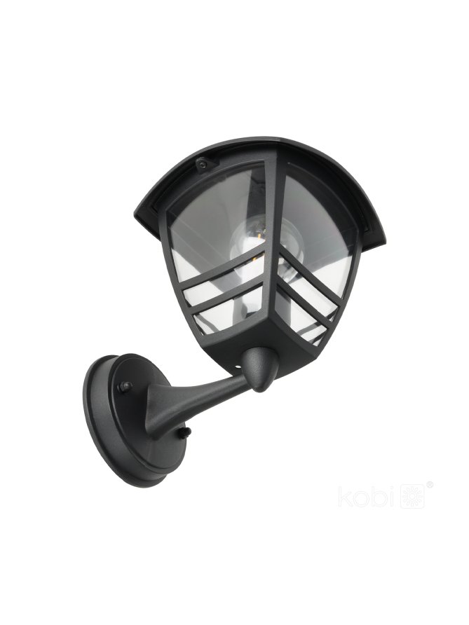 Kinkiet zewnętrzny elewacyjny TEVIO KG 1xE27 IP54 czarny LED2B 