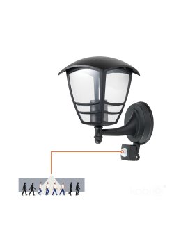 Kinkiet zewnętrzny elewacyjny TEVIO KG 1xE27 LX IP54 czarny LED2B 