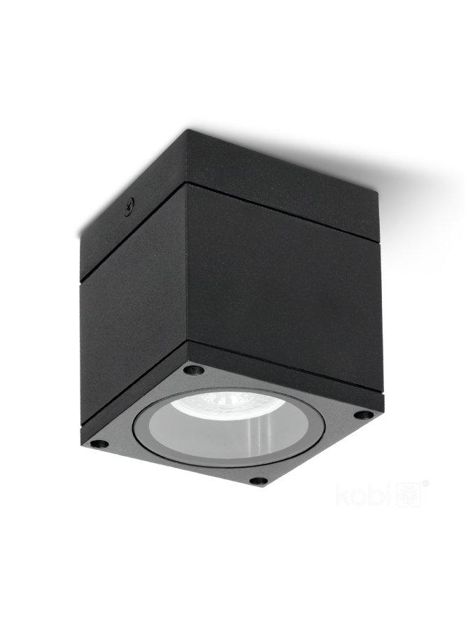 Lampa sufitowa zewnętrzna QUERK 1 1xGU10 IP54 czarna LED2B 