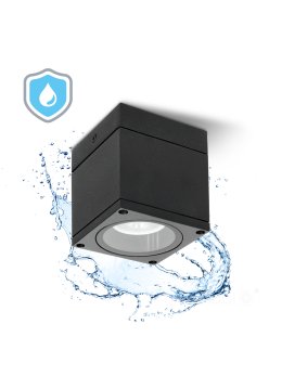 Lampa sufitowa zewnętrzna QUERK 1 1xGU10 IP54 czarna LED2B 