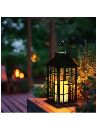 Lampion solarny ogrodowy CANDELIO LED 2700K biały LED2B  2