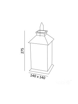 Lampion solarny ogrodowy CANDELIO LED 2700K biały LED2B 