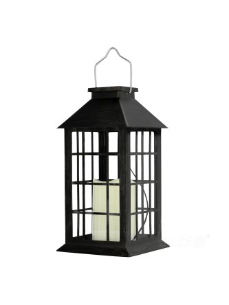 Lampion solarny ogrodowy CANDELIO LED 2700K czarna LED2B 