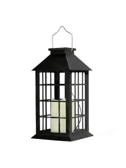 Lampion solarny ogrodowy CANDELIO LED 2700K czarna LED2B 