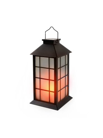 Lampion solarny ogrodowy CANDELIO LED MILKY 1600K IP44 czarna LED2B 