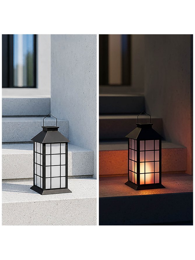 Lampion solarny ogrodowy CANDELIO LED MILKY 1600K IP44 czarna LED2B 
