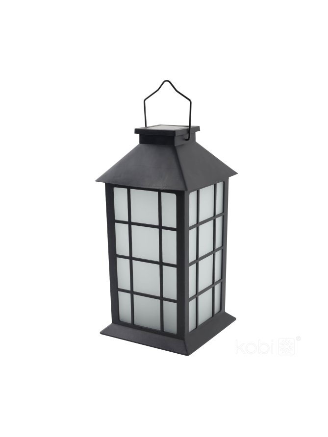 Lampion solarny ogrodowy CANDELIO LED MILKY 1600K IP44 czarna LED2B 
