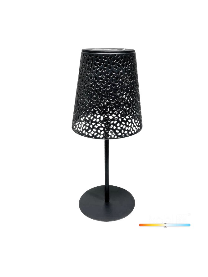 Lampa solarna zewnętrzna LED LUVETRA 4000K IP44 czarna LED2B 
