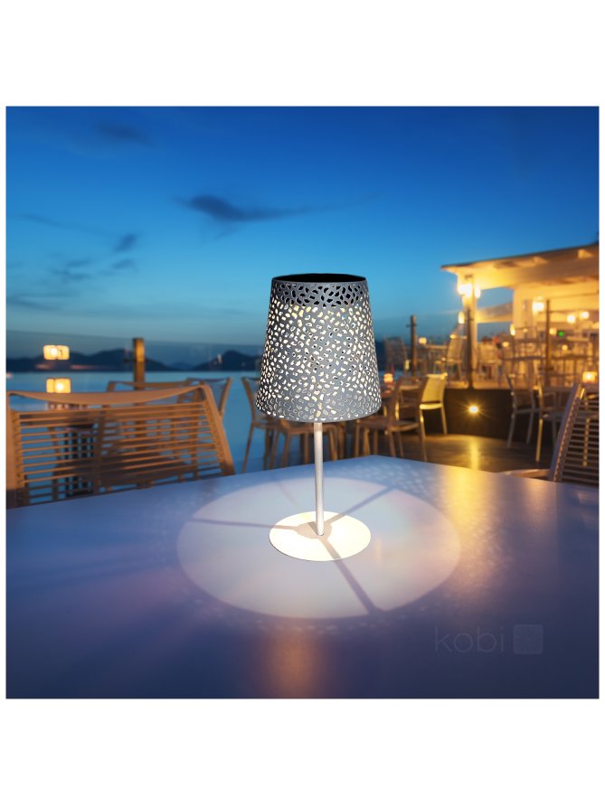 Lampa solarna zewnętrzna LED LUVETRA 4000K IP44 biała LED2B 