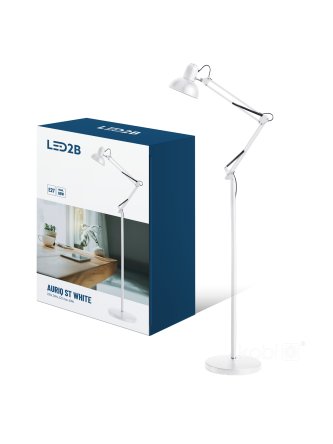 Lampa podłogowa stojąca AURIQ ST 1xE27 biała LED2B 