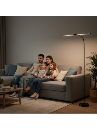 Lampa podłogowa stojąca TEILO 2 14W 3CCT czarna LED2B  2