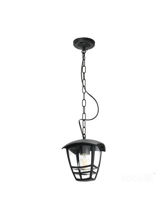 Lampa zewnętrzna wisząca TEVIO W 1xE27 IP54 czarna LED2B 