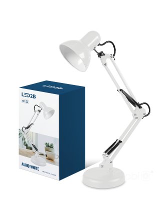 Lampka biurkowa AURIQ 1xE27 biała LED2B 